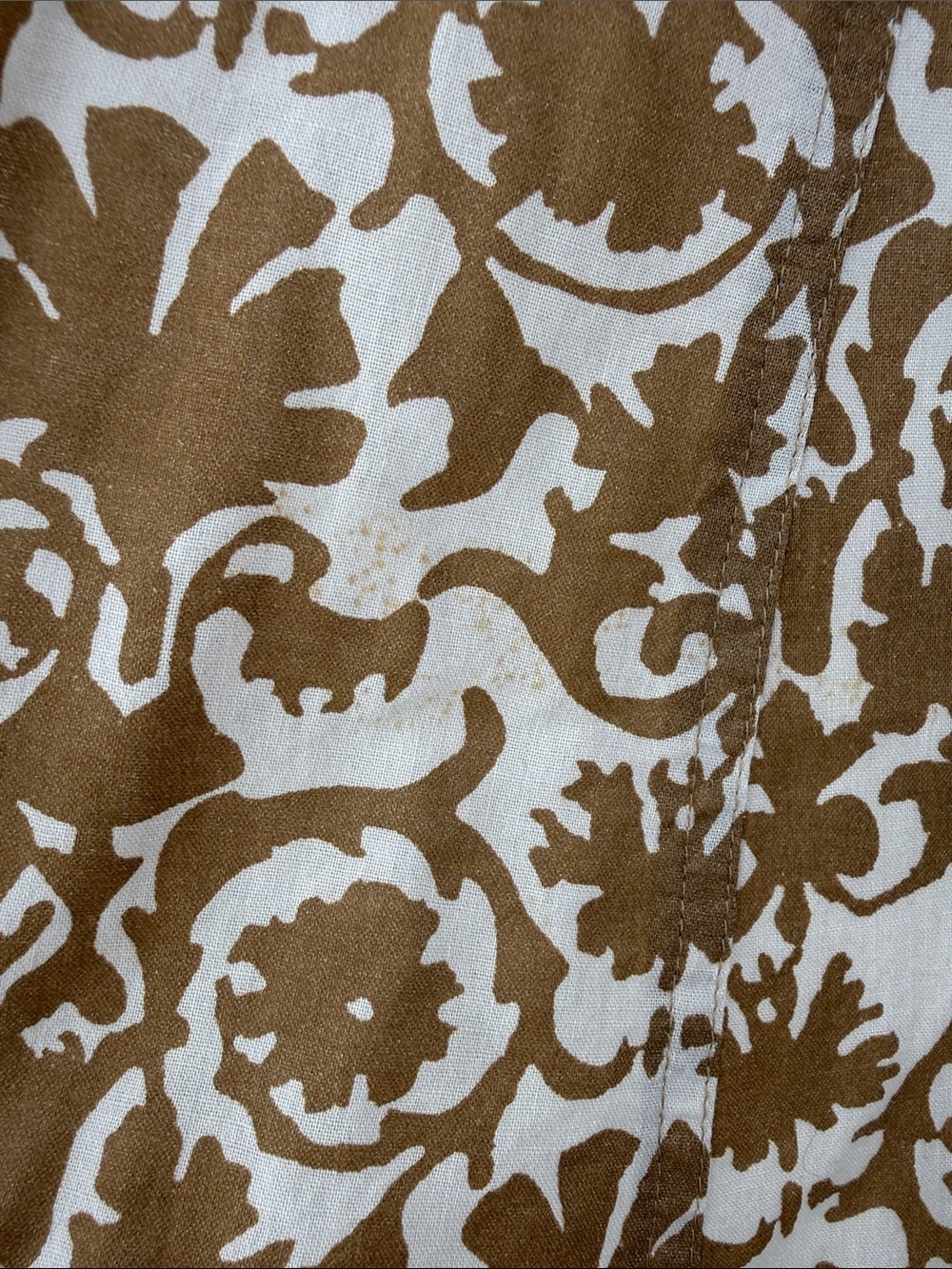 Liz Claiborne Cream and Tan Damask A-Line Side Zip Lined Skirt Women’s Size 14 - Picture 3 of 7